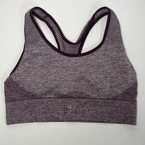 Victoria's Secret Pink Seamless Maroon Sports Bra Women's Size Small